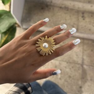 La bague Soleil Perlé