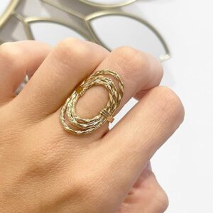La bague Tressée dorée