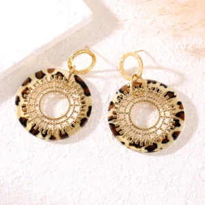 Les boucles d'oreilles Léopard Doré