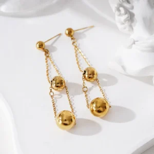 Boucles d’oreilles Élégance Sphère