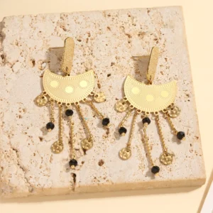 Boucles d’oreilles Bohème Pampilles Noires