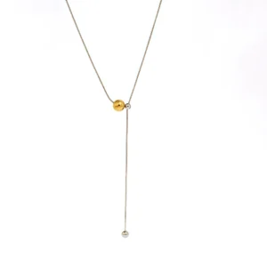 Sautoir boules or et argent