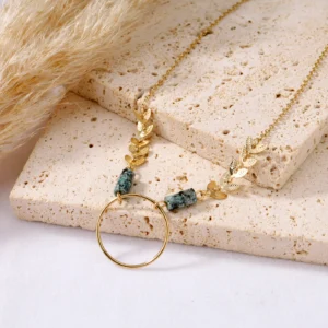 Collier Cercle Nature Doré