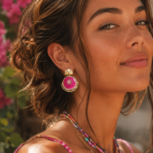 Boucles d’oreilles Éclat Fuchsia