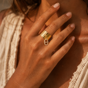Bague élégance dorée