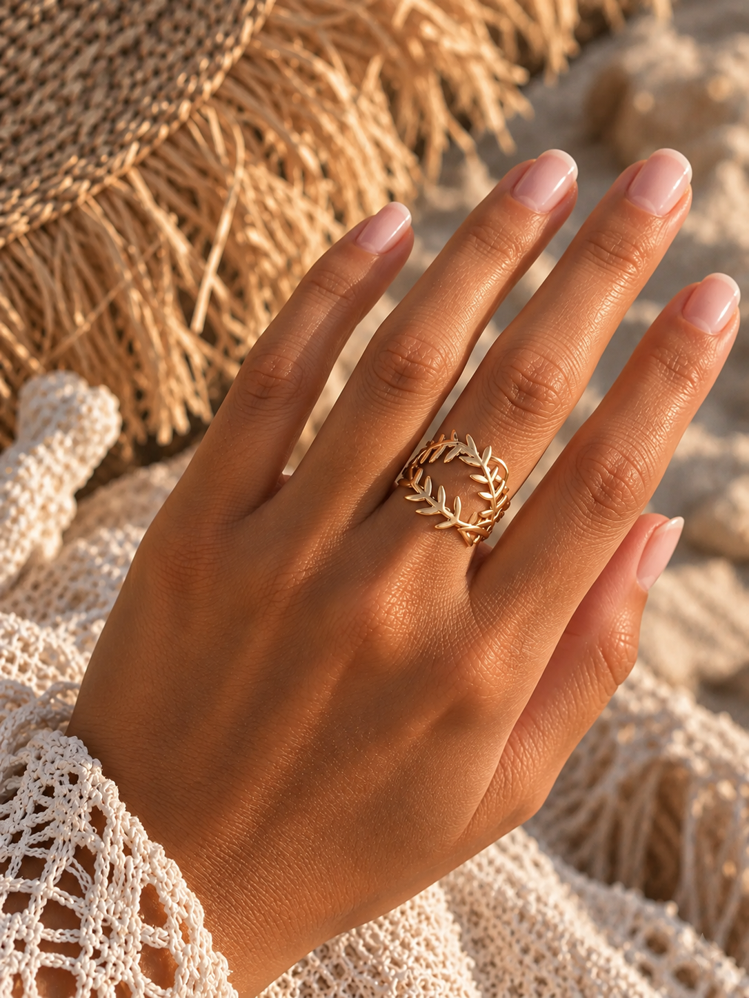 Bague Laurier Doré