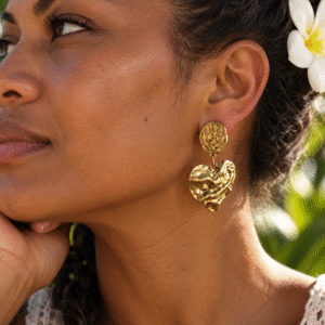 Boucles Cœur Martelé à Clip